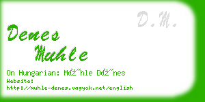 denes muhle business card